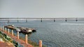 Rajahmundry barrage bridge river boat