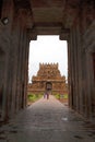 Rajarajan Tiruvasal, Third entrance gopura, Brihadisvara Temple, Tanjore, Tamil Nadu Royalty Free Stock Photo