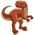 Rajasaurus Dinosaur Cartoon Colored Clipart