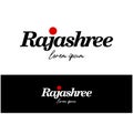 Rajashree lettering logo. Rajashree indian brand logo