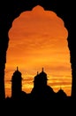 Rajasthan palace at sunset Royalty Free Stock Photo