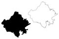 Rajasthan map vector