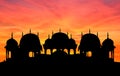 Rajasthan temple sunset Royalty Free Stock Photo