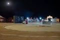 Rajasthani folk singers are singing folk songs in cultural program at desert camp site