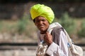 Rajasthani man in yellow turban