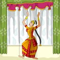 Rajasthani Puppet doing Kuchipudi classical dance of Andhra Pradesh, India