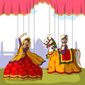 Rajasthani Puppet in Indian art style