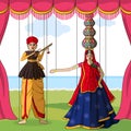 Rajasthani Puppet in Indian art style
