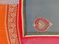 Rajasthani sari textile fabric embroidery Royalty Free Stock Photo