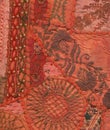 Rajasthani wall hanging made of quilted saris