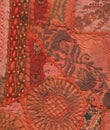 Rajasthani wall hanging made of quilted saris