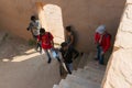 Rajasthani cameramen visiting ruins, abandoned houses of Kuldhara village.