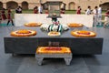 Rajghat, New Delhi. Memorial at Mahatma Gandhis body cremation place, Delhi Royalty Free Stock Photo