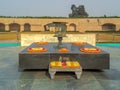 Rajghat, New Delhi. Memorial at Mahatma Gandhis body cremation place Royalty Free Stock Photo