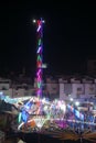 Rajkot, Gujarat, India, 06-09-2023, Stunning Neon Carnival Festivities Portrait: A Bright Riot of Colors and Exhilarating