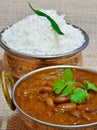 Rajma Chawal or Rice Royalty Free Stock Photo