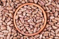 Rajma Chitra (Speckled Kidney Beans), Spotted kidney beans in Pottery Royalty Free Stock Photo