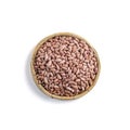 Rajma Chitra (Speckled Kidney Beans), Spotted kidney beans in threshing basket Royalty Free Stock Photo
