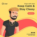 Keep calm and stay classy of banner design Royalty Free Stock Photo