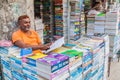 RAJSHAHI, BANGLADESH - NOVEMBER 9, 2016: Street book store in the center of Rajshahi, Banglade