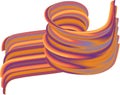 Multi coloured, twisted, illustration. Special, nice vector.