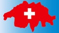 Switzerland Map Flag illustration Royalty Free Stock Photo
