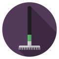 Rake icon in flat design.