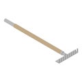 Rake icon, isometric style