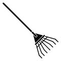 rake tool gardening pictogram