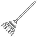 rake tool gardening thin line