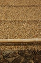 Raked sand border Royalty Free Stock Photo