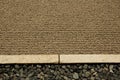 Raked sand border Royalty Free Stock Photo