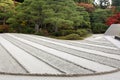 Raked sand zen garden Royalty Free Stock Photo