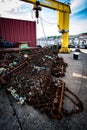 Scallop trawling rakes Royalty Free Stock Photo