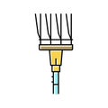 rakes farmer accessory color icon vector illustration