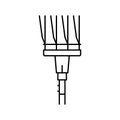 rakes farmer accessory line icon vector illustration