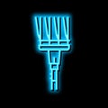 rakes farmer accessory neon glow icon illustration