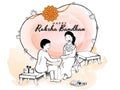 Rakhi, Indian brother and sister festival Raksha Bandhan concept