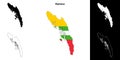 Rakhine outline map Royalty Free Stock Photo