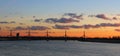 Rakoczi bridge in Budapest at dusk Royalty Free Stock Photo