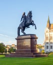 Rakoczi Ferenc monument in front of Hungarian parliament Royalty Free Stock Photo