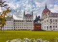 Rakoczi Ferenc monument in front of Hungarian Parliament Royalty Free Stock Photo
