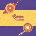 Raksha bandhan, floral bracelet with gems symbol of love brothers and sisters indian celebration