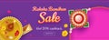 Raksha Bandhan Sale header or banner design.