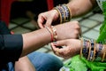 Rakshabandhan, Sister tie Rakhi as symbol of intense love for her brother Royalty Free Stock Photo