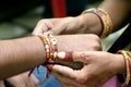 Rakshabandhan, Sister tie Rakhi as symbol of intense love for her brother Royalty Free Stock Photo