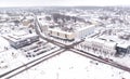 Aerial view of Rakvere in winter