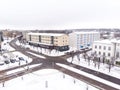 Aerial view of Rakvere in winter