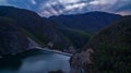 Ralco Dam in Alto Bio Bio, in the middle of a spectacular mountainous landscap