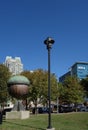 RALEIGH,NC/USA -11-03-2017: The acorn sculpture in downtown Raleigh, NC